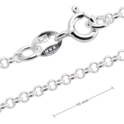 Lănțișor din argint cu închizătoare model rolo 45cm nr.574 - 1 bucată Lănțișor din argint cu închizătoare model rolo 45cm nr.574 - 1 bucată