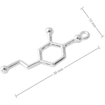 Pandantiv din argint formulă chimică dopamină nr.978 - 5 bucăți Pandantiv din argint formulă chimică dopamină nr.978 - 5 bucăți
