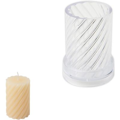 Creative Matriță din policarbonat pentru lumânare în formă de cilindru spiralat 50x75mm - 3 bucăți Creative Matriță din policarbonat pentru lumânare în formă de cilindru spiralat 50x75mm - 3 bucăți