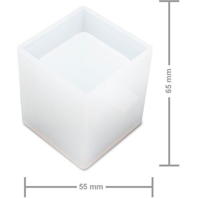Manumi Matriță de silicon pentru turnarea rășinii de cristal suport pătrat pentru pixuri 65x55x55mm - 3 bucăți Manumi Matriță de silicon pentru turnarea rășinii de cristal suport pătrat pentru pixuri 65x55x55mm - 3 bucăți