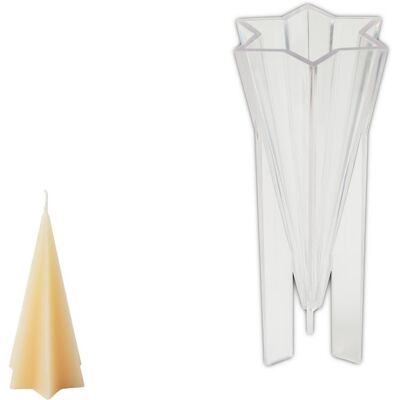 Creative Matriță din policarbonat pentru lumânare în formă de stea cu vârf 68x150mm - 3 bucăți Creative Matriță din policarbonat pentru lumânare în formă de stea cu vârf 68x150mm - 3 bucăți