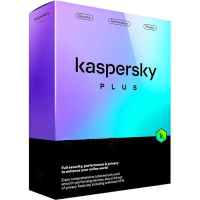 Kaspersky Plus - 3 Dispozitive 1 An Software de Securitate Cibernetică Kaspersky Plus - 3 Dispozitive 1 An Software de Securitate Cibernetică