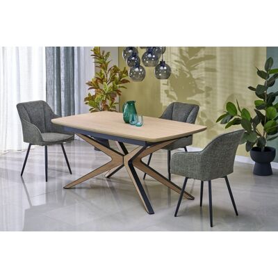 Halmar Masa extensibila James natur/negru L160-220 cm Halmar Masa extensibila James natur/negru L160-220 cm