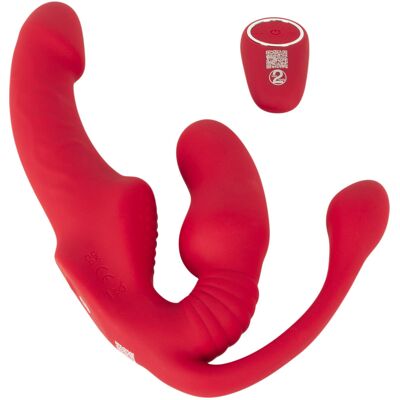 You2Toys Strapless - vibrator cu curea, cu 3 brațe (roz) You2Toys Strapless - vibrator cu curea, cu 3 brațe (roz)