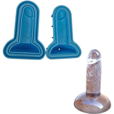 Altele Dildo - formă de gheață - silicon - albastru Altele Dildo - formă de gheață - silicon - albastru