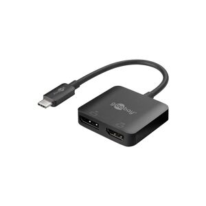 Goobay USB-C till DisplayPort och HDMI Svart