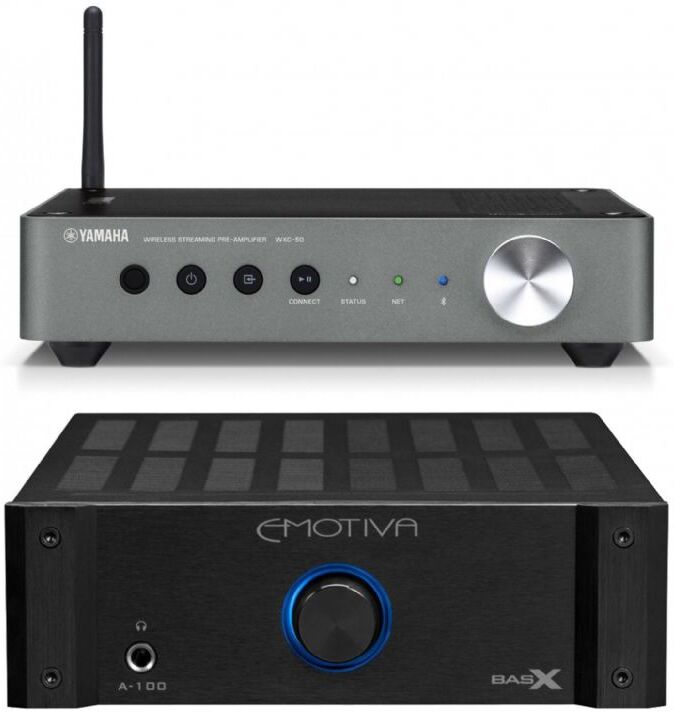 Yamaha WXC-50 + Emotiva BasX A-100 stereopaket Paket Yamaha WXC-50 + Emotiva BasX A-100 stereopaket Paket