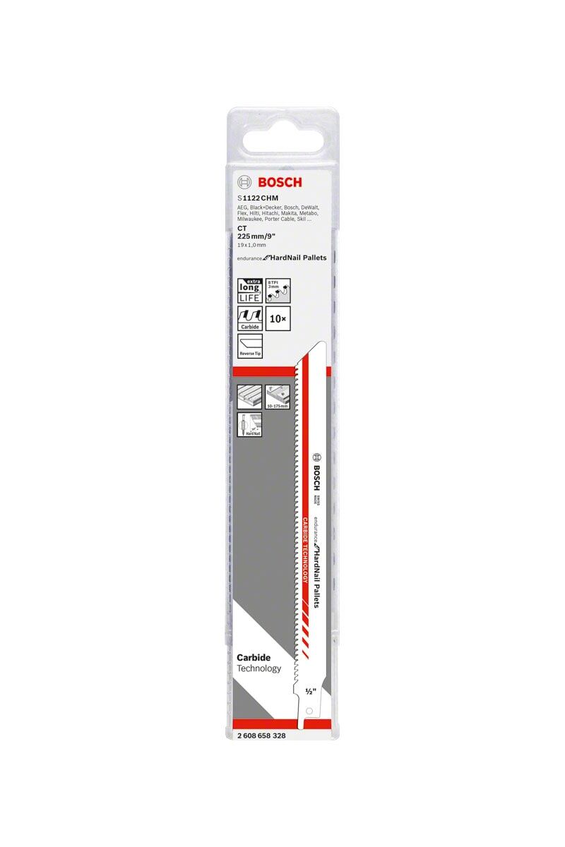 Bosch Tigersågblad S1122ehm 225 Mm Pallet Repair 10-Pack