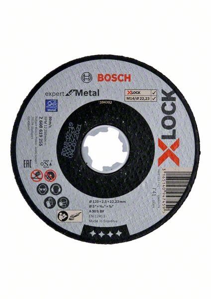 Bosch Kapskiva X-Lock Expert For Metal 125×2,5×22,23 Mm Rak Sågning
