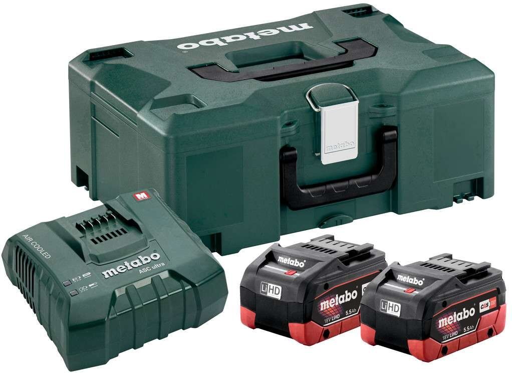 Metabo Startpaket 18v 2x5,5ah Lihd Asc Ultra Metaloc