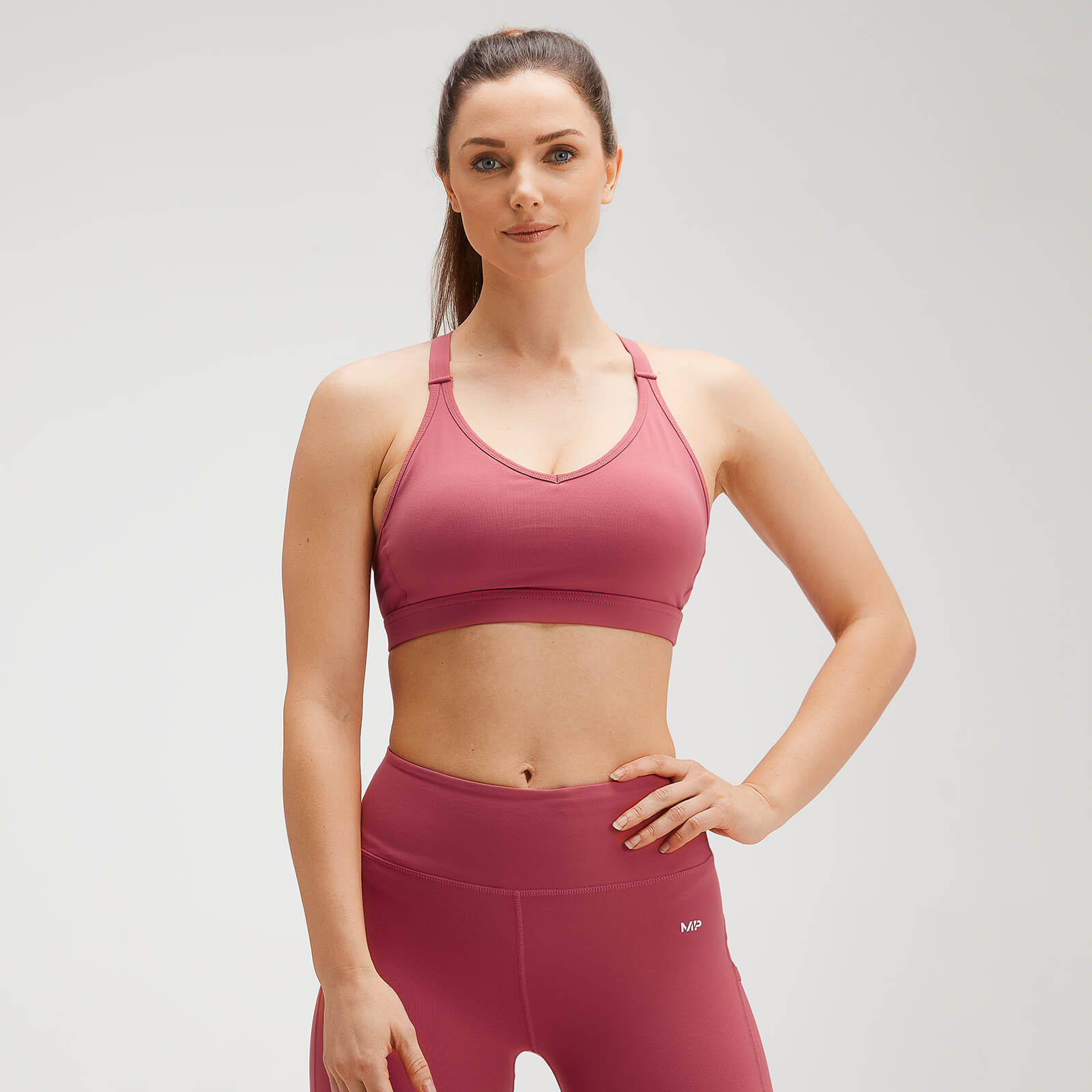MP Women's Power Mesh Sports Bra - Berry Pink - L MP Women's Power Mesh Sports Bra - Berry Pink - L