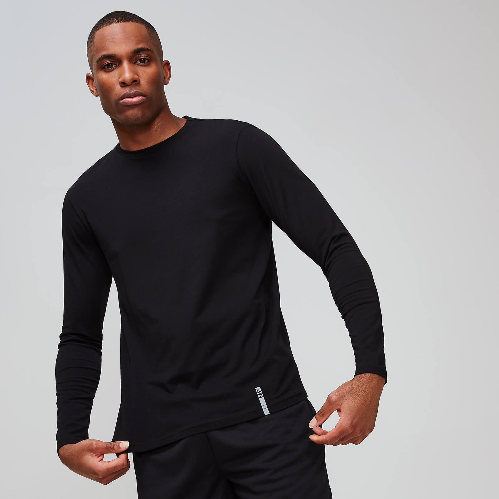 MP Luxe Classic Long Sleeve Crew för män – Svart - XXL MP Luxe Classic Long Sleeve Crew för män – Svart - XXL