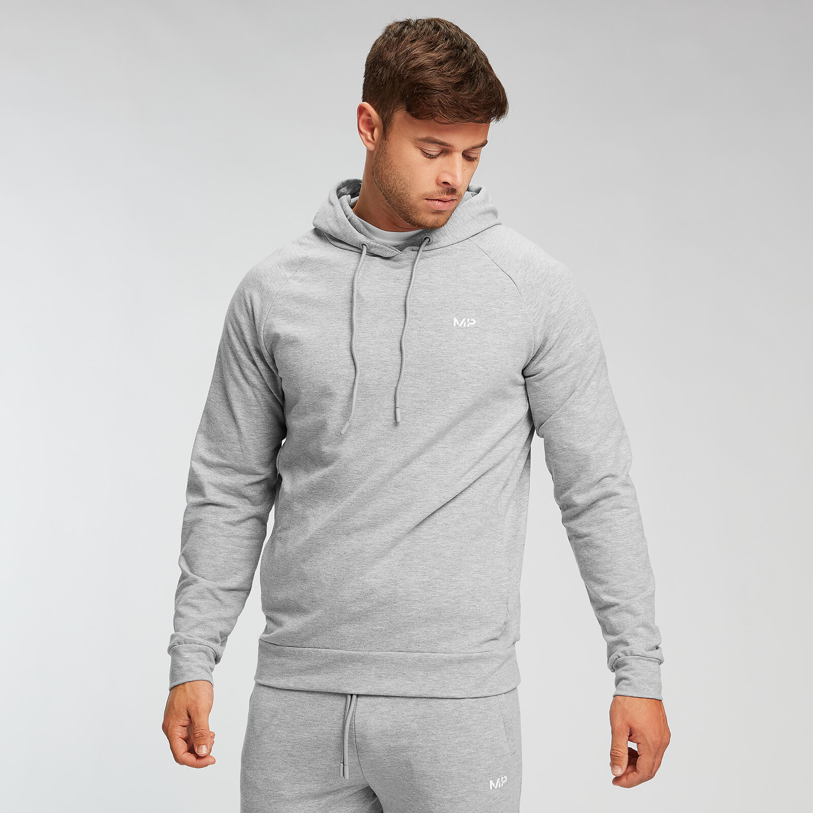 Myprotein MP Form Pullover Hoodie för män – Grå - XXXL Myprotein MP Form Pullover Hoodie för män – Grå - XXXL
