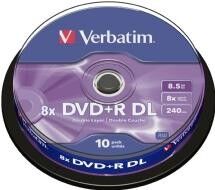 Verbatim DVD+R Verbatim 8.5GB 8X 10-pack Double Layer, Spindel Verbatim DVD+R Verbatim 8.5GB 8X 10-pack Double Layer, Spindel