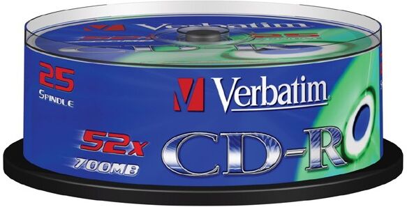 Verbatim CD-R Verbatim 52x 25p 700MB, Spindel, Extra Protection