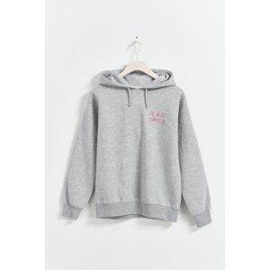 Gina Tricot - Y basic hood - young-tops - Grey - 170 - Female  Female Grey