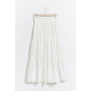 Gina Tricot - Y maxi skirt - kjolar - White - 170 - Female  Female White