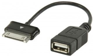 Samsung Synk och Laddningskabel Samsung 30-Pin Hane - USB A hona 0.20 m Svart Samsung Synk och Laddningskabel Samsung 30-Pin Hane - USB A hona 0.20 m Svart