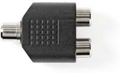 Subwooferadapter   RCA hona - 2x RCA hona   10 st   Svart Subwooferadapter   RCA hona - 2x RCA hona   10 st   Svart