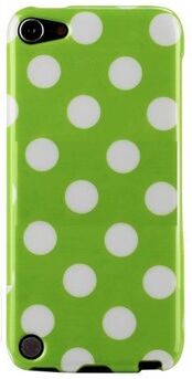 Apple iPod Touch 5/6 Cover Dots (grön, vit) Apple iPod Touch 5/6 Cover Dots (grön, vit)