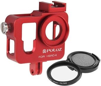 Puluz® Aluminum Shell Hero 4 - Röd Puluz® Aluminum Shell Hero 4 - Röd
