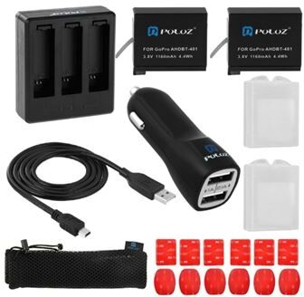 PULUZ Tillbehör 20 i 1 batterikombinationssats - Hero 4 PULUZ Tillbehör 20 i 1 batterikombinationssats - Hero 4