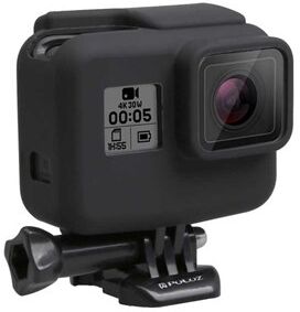 PULUZ®-hölje med lins i silikon / GoPro Hero 5 / Hero 6 / Hero 7 Black PULUZ®-hölje med lins i silikon / GoPro Hero 5 / Hero 6 / Hero 7 Black