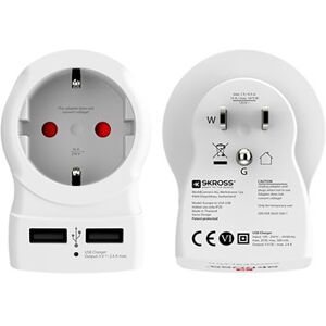 SKROSS Country Travel Adapter - Europe to USA USB