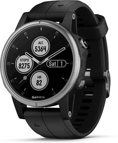 Garmin Fenix 5S Plus Silver with Black Band Garmin Fenix 5S Plus Silver with Black Band