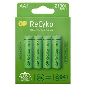 GP ReCyko AA-batteri, 2100 mAh, 4-pack