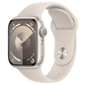 Apple Watch Series 9 GPS 41mm Starlight Aluminium Case with Starlight Sport Band - S/M