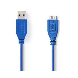 Nedis USB 3.0-Kabel USB A hane - Micro B-hane Rund 1 m Blå