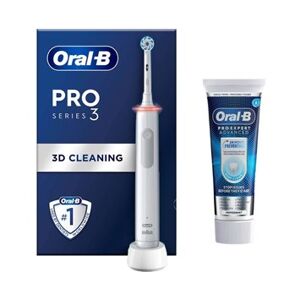 Oral-B Pro 3 3800 Cross Action White + Tandkräm