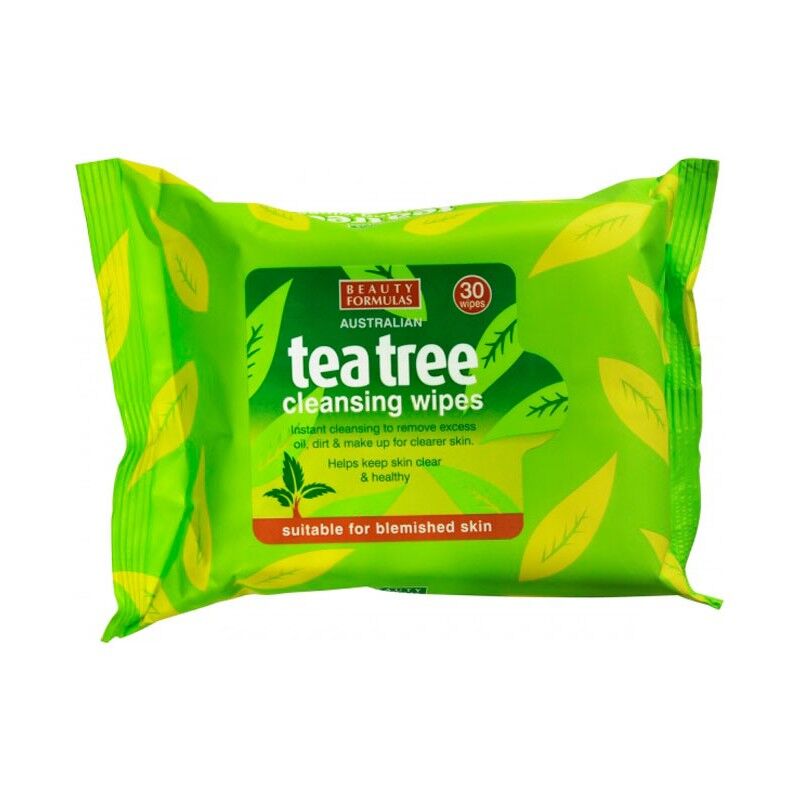 Beauty Formulas Tea Tree Cleansing Wipes 30 st Reng&ouml;ringsservetter