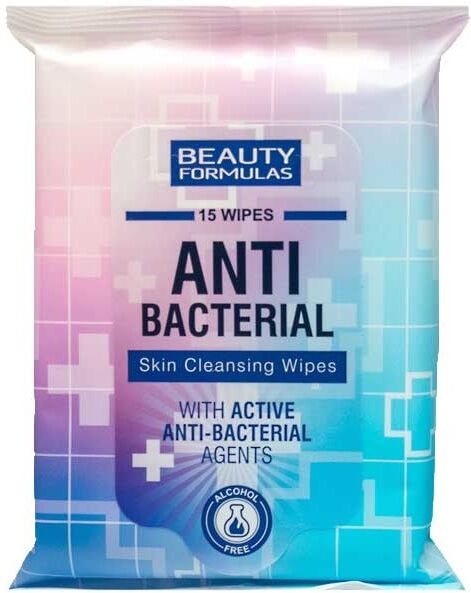 Beauty Formulas AntiBacterial Skin Cleansing Wipes 15 st V&aring;tservetter