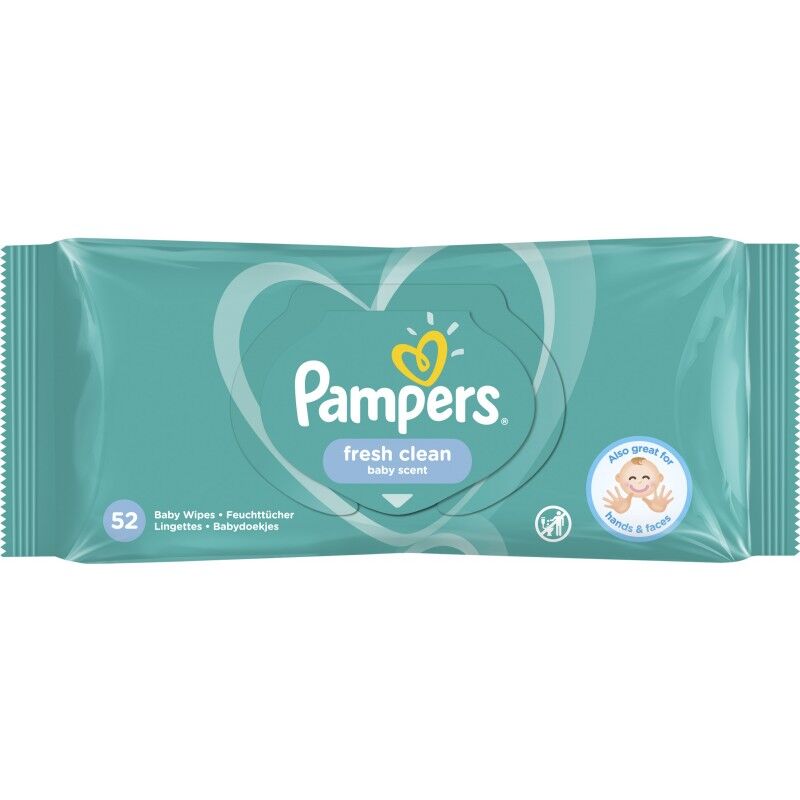 Pampers Baby Wipes Fresh Clean Baby Scent 52 st V&aring;tservetter