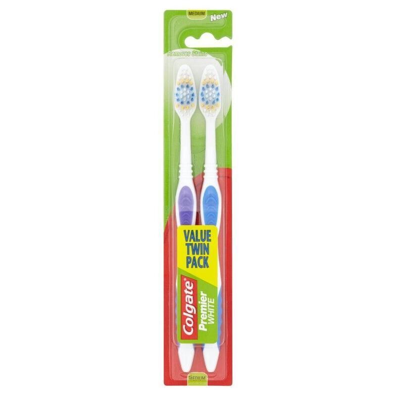 Colgate Premier Clean Toothbrushes Medium 2 st Tandborste