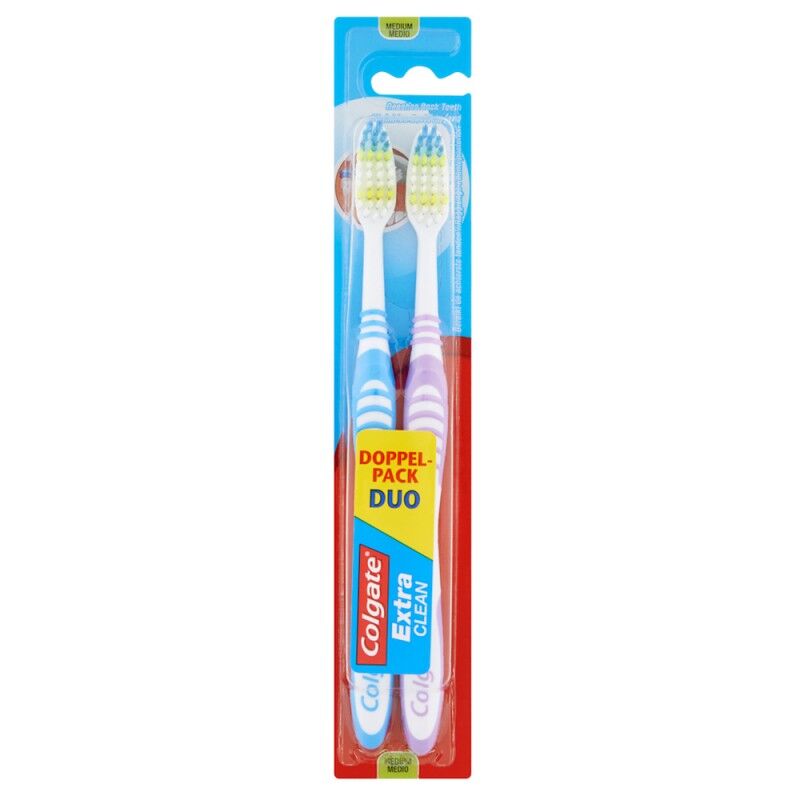 Colgate Extra Clean Toothbrush Medium 2 st Tandborste
