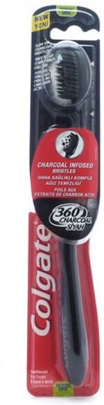 Colgate 360 Charcoal Infused Toothbrush Medium 1 st Tandborste