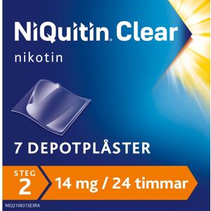 NiQuitin Clear 7 mg/24 timmar 14 styck Depotplåster