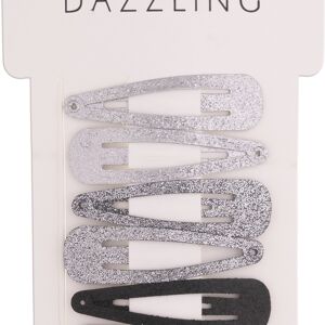 Dazzling Hårspännen Glitter Svart 6-pack