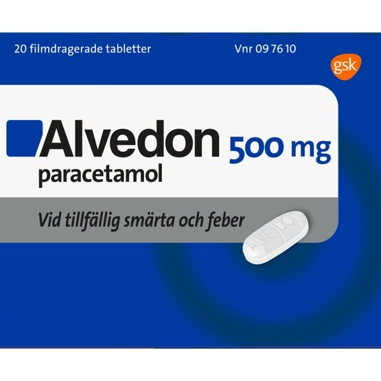 Alvedon, filmdragerad tablett 500 mg, 20 st