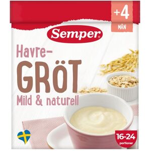 Semper Havregröt Mild & Naturell 4 mån 16-24 portioner