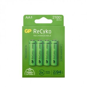 GP Batteries ReCyko AA-batteri 2100mAh 4-pack