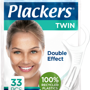 Plackers Twin Tandtrådsbyglar 33 st