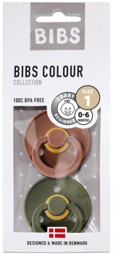 BIBS Bibs Colour Nappar 2-Pack Woodchuck/Hunter green Strl. 1 (0-6 månader) BIBS Bibs Colour Nappar 2-Pack Woodchuck/Hunter green Strl. 1 (0-6 månader)