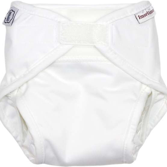 ImseVimse All-in-One Tygblöja White M 8-11 kg