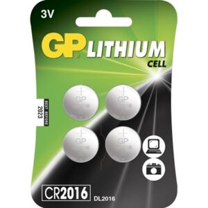 GP Batteries knappcell Litium CR2016 4-pack