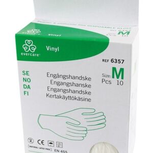 Evercare Plasthandske Vinyl Medium 5 Par