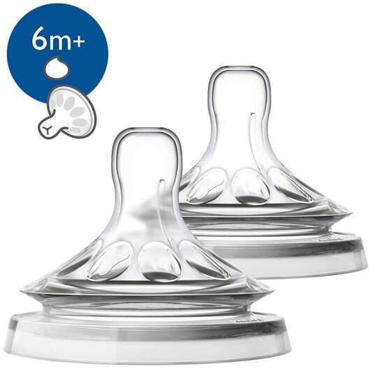Philips Avent Natural Dinapp Större Hål 6 månader+ 2-pack Philips Avent Natural Dinapp Större Hål 6 månader+ 2-pack